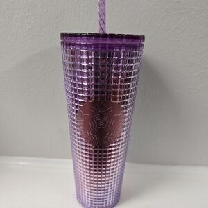 NWT Starbucks Iridescent Purple Tumbler with Straw